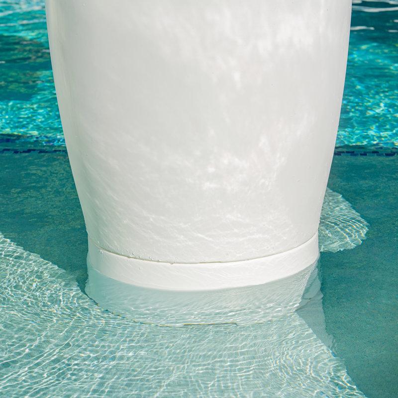 Wayfair Step2 White Vero Plastic In-Pool Side Table And Umbrella Table Stand
