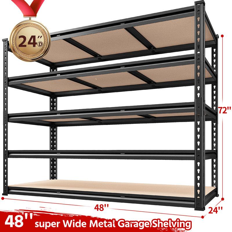 Wayfair Storage Shelves Heavy Duty Garage Shelving Adjustable Metal Shelves For Garage Shelves Sturdy Industrial Shelving Unit