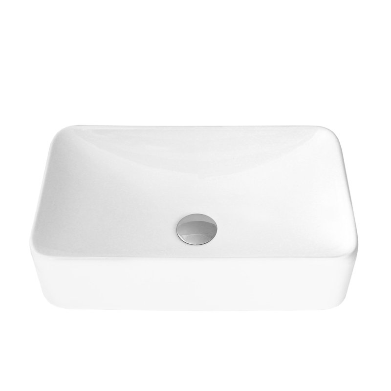 Wayfair STYLISH Opulence Lavish 19"L White Rectangular Vessel Sink P-227H