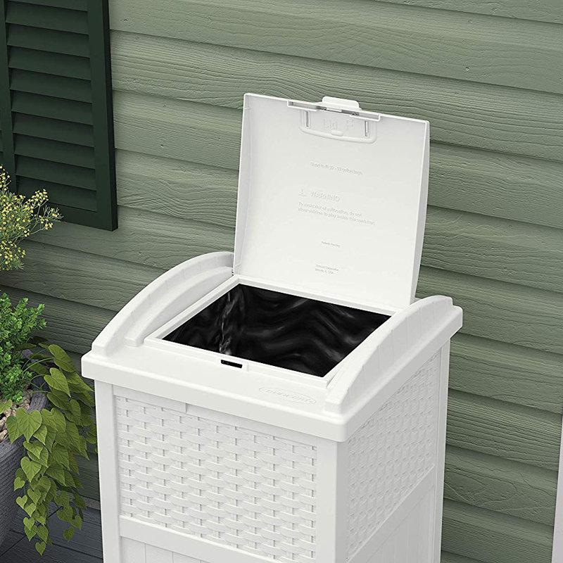 Wayfair Suncast 33 Gallon Manual Lift Trash Hideaway Container