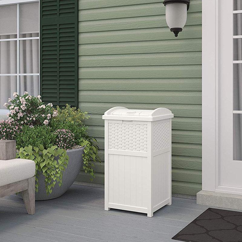 Wayfair Suncast 33 Gallon Manual Lift Trash Hideaway Container