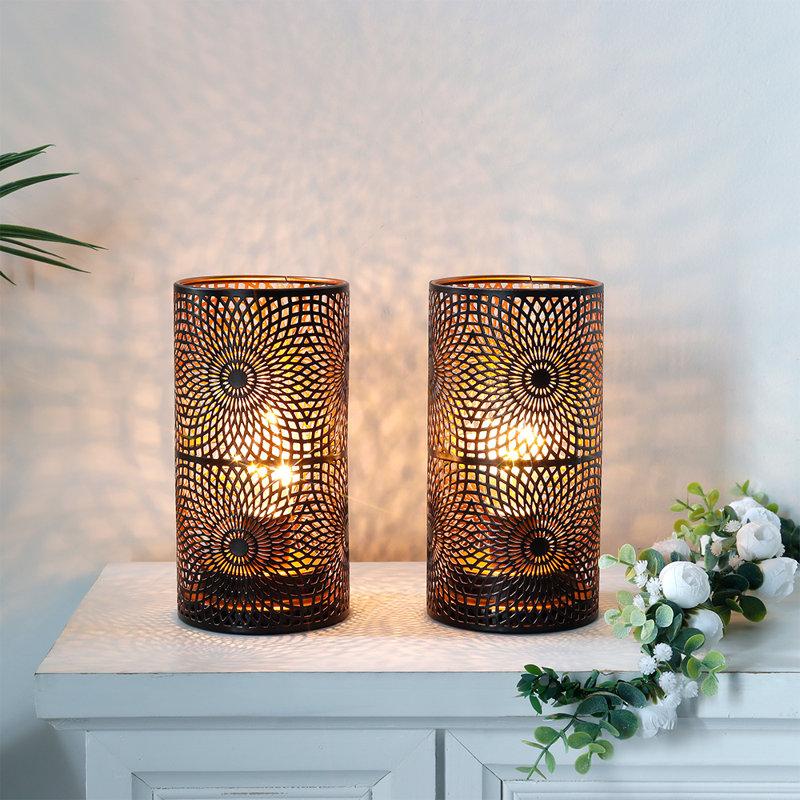 Wayfair Table Metal Lamp Battery Powered Cordless Accent Light (Set Of 2)