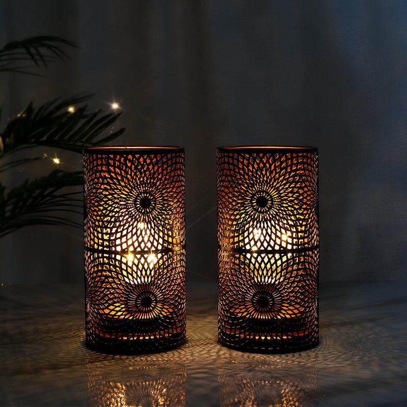 Wayfair Table Metal Lamp Battery Powered Cordless Accent Light (Set Of 2)