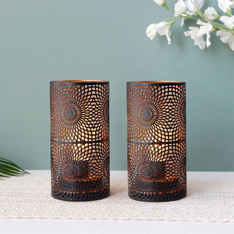 Wayfair Table Metal Lamp Battery Powered Cordless Accent Light (Set of 2)