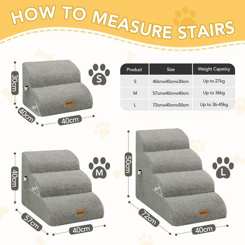 Wayfair Teddy Soft Velvet Waterproof Pet Stairs For Dog