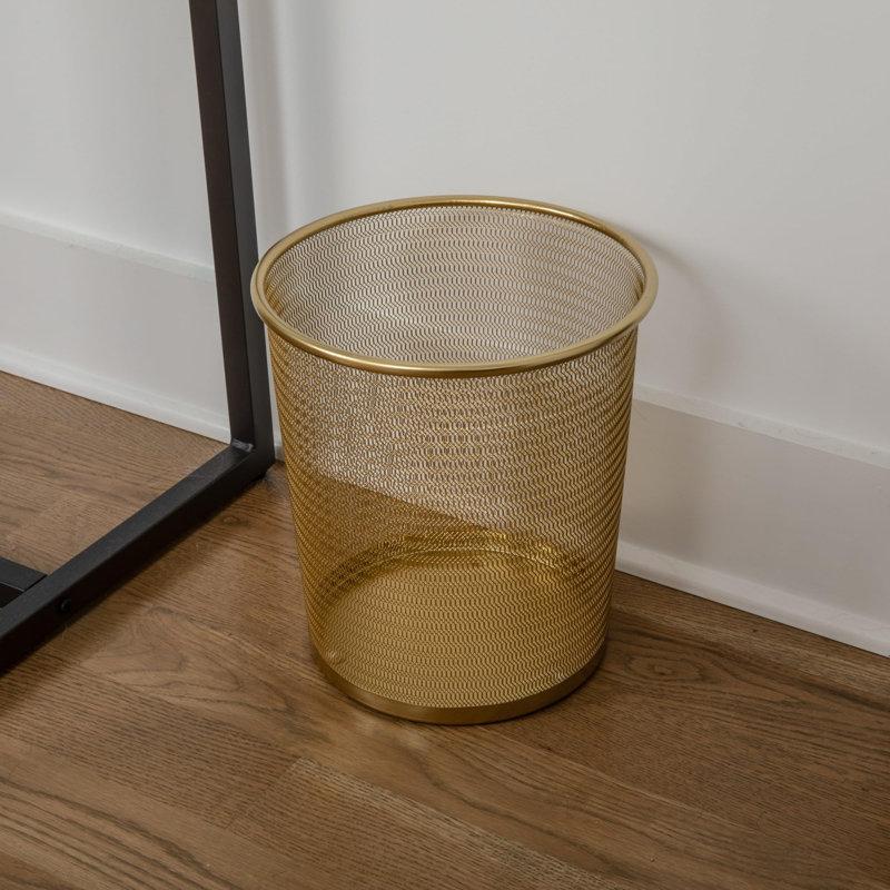 Wayfair Thomas Martha Stewart Mesh Metal Trash Can 4.5 Gallon Wastebasket for Office