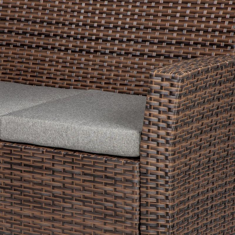 Wayfair Tisdale Wicker/Rattan 4 - Person Seating Group With Cushions
