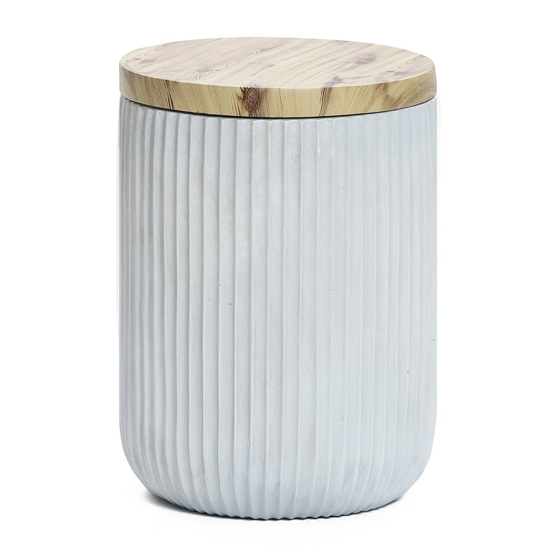 Wayfair Tommen Cement Outdoor Side End Table With Storage Outdoor Accent Table Housewarming Gifts