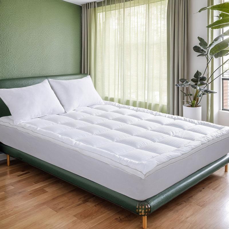 Wayfair Tonsey Cotton Quilted Mattress Pad Fitted Mattress Topper with Deep Pocket