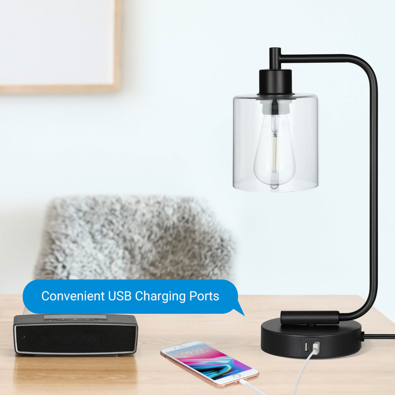 Wayfair Touch Control Table Lamp Set With USB (Set Of 2)