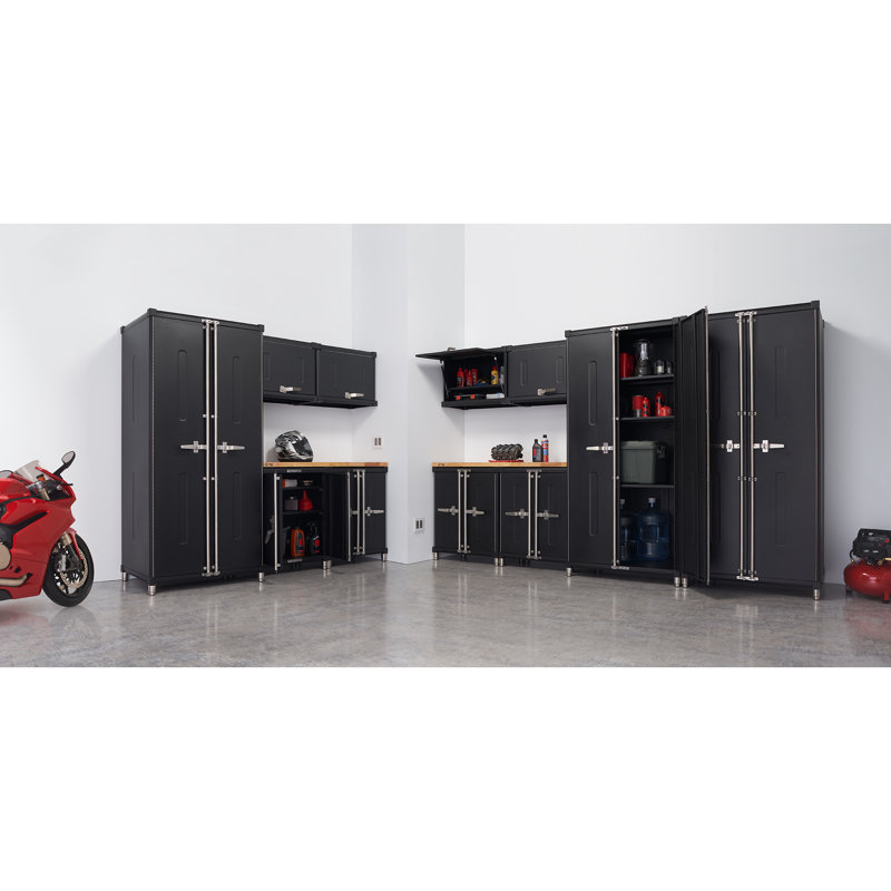 Wayfair TRINITY PRO Series 5-Piece 18-Gauge Steel Garage Storage System in Black