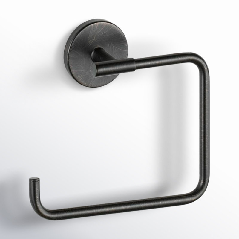 Wayfair Trinsic Wall Mount Square Open Towel Ring Bath Hardware Accessory 759460-BL