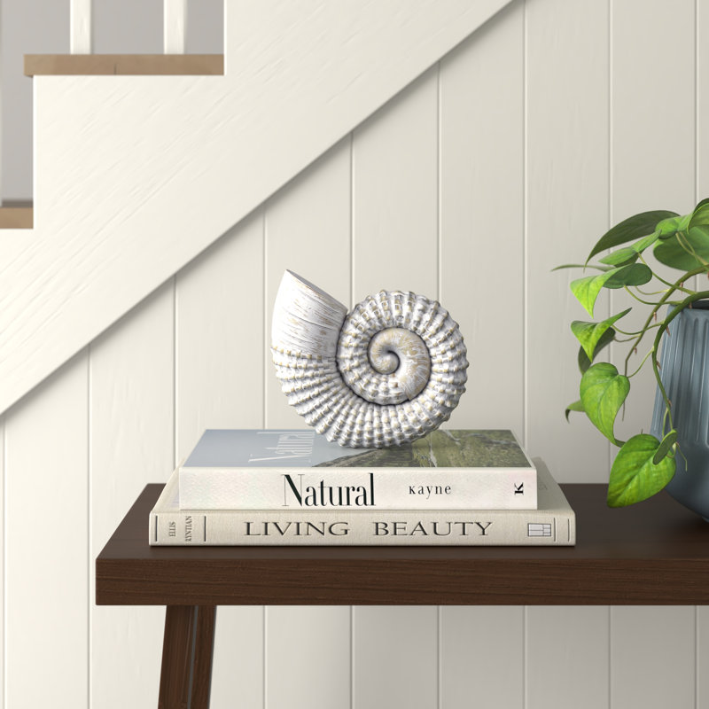 Wayfair Trish Ceramic Shell Figurine - Elegant Home Decor Accent Piece - 7" X 3" X 7"