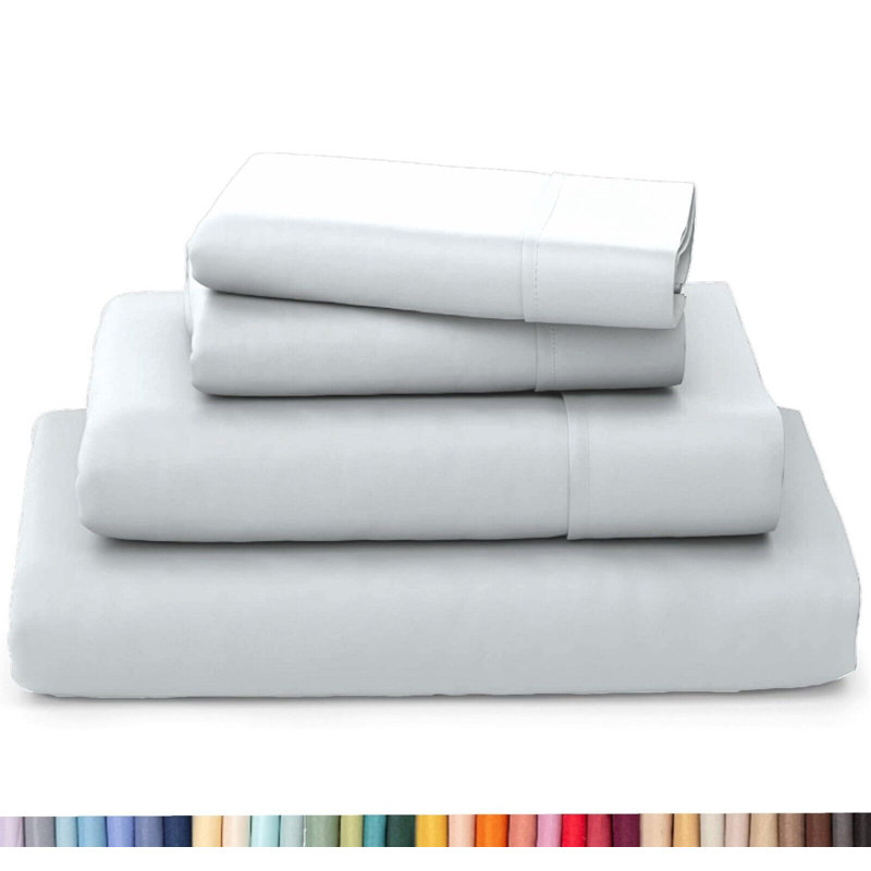 Wayfair Ultra Soft Bamboo Sheet Set - 4 Pc Set - Wrinkle Resistant - Cooling Sheets with Deep Pockets