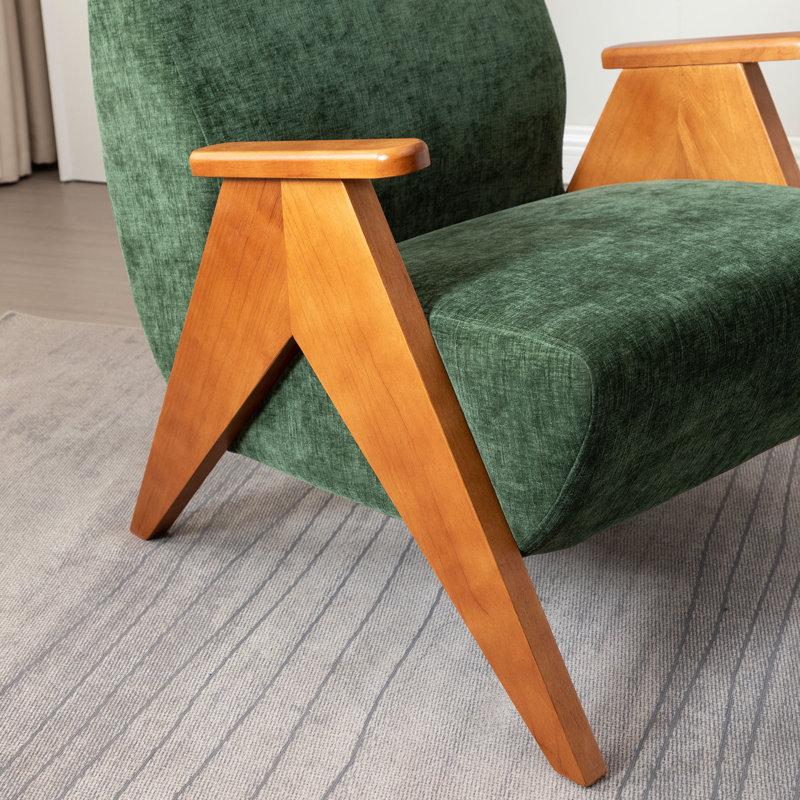 Wayfair Upholstered Armchair With Wooden Legs (Set Of 2)