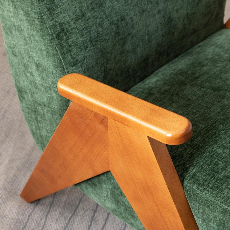 Wayfair Upholstered Armchair With Wooden Legs (Set Of 2)