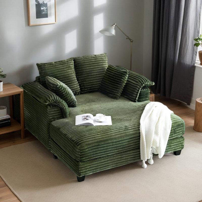 Wayfair Upholstered Corduroy Sleeper Sofa Bed Lounge Sofa