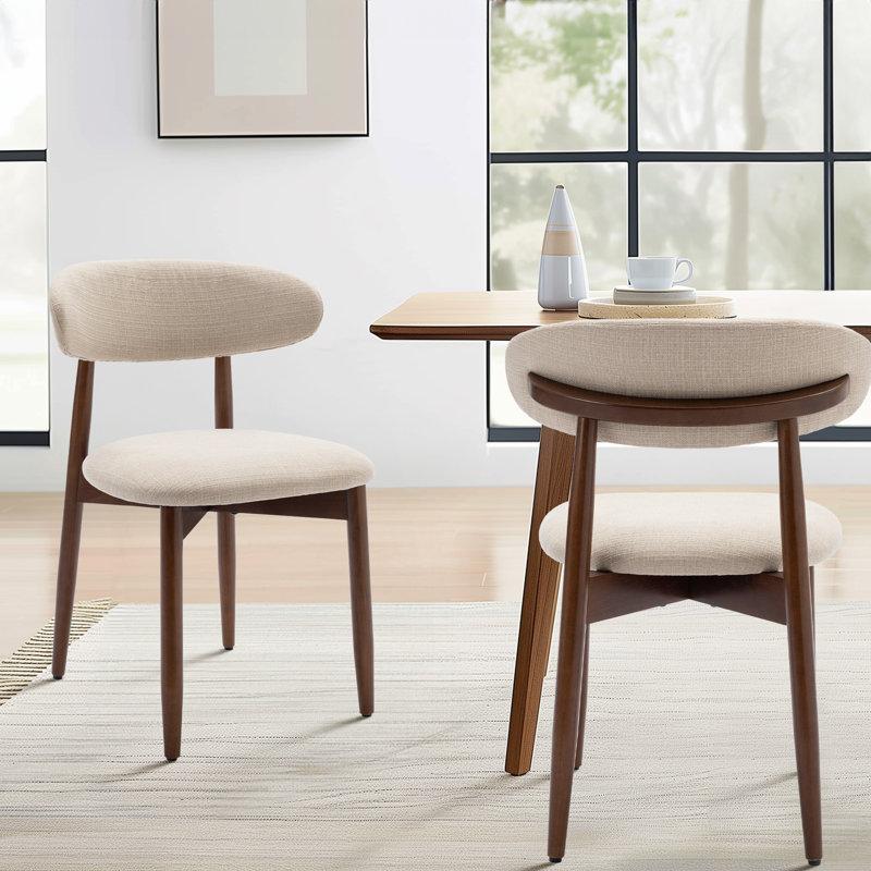 Wayfair Upholstered Solid Wood Dining Chair Side Chair (Set Of 2)
