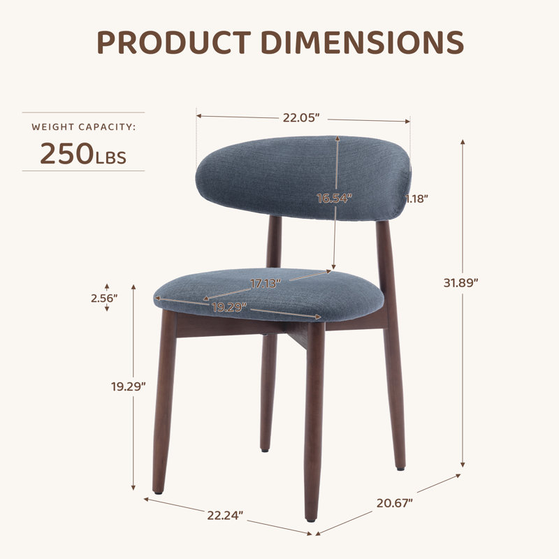 Wayfair Upholstered Solid Wood Side Chair Dining Chair (Set Of 4)