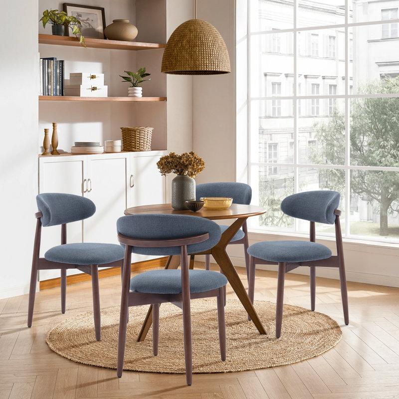 Wayfair Upholstered Solid Wood Side Chair Dining Chair (Set Of 4)