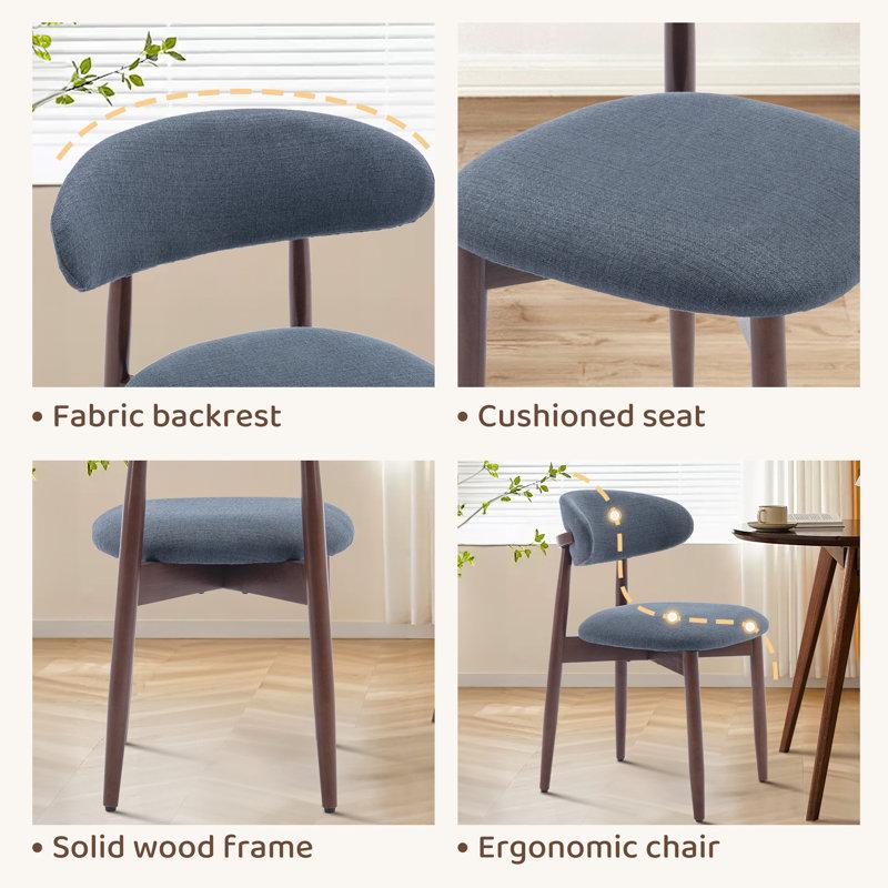 Wayfair Upholstered Solid Wood Side Chair Dining Chair (Set Of 4)