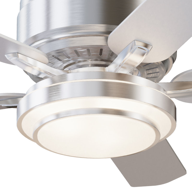 Wayfair Vaczon 52" Flush Mount Smart Ceiling Fan With Dimmable 3CCT LED Lights Double-Sided Wood Blades 6-Speed Reversible DC Motor Timer Remote & App Control