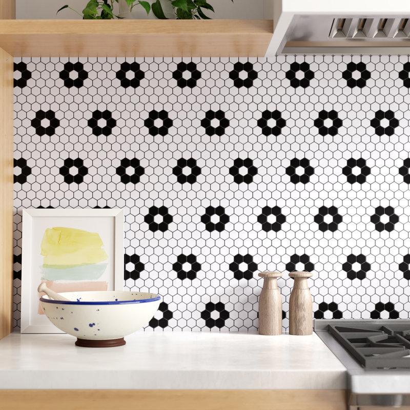 Wayfair Value Series 1“ X 1" Porcelain Honeycomb Mosaic Wall & Floor Tile
