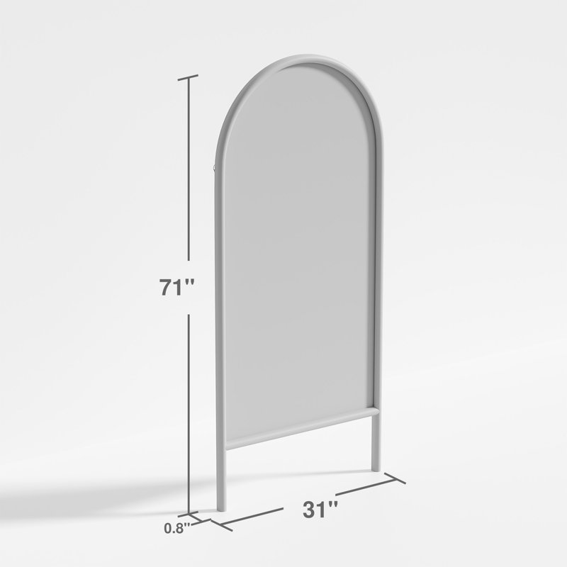 Wayfair Vasilij Solid Arch Wood Dowel Floor Mirror Wall Mirror