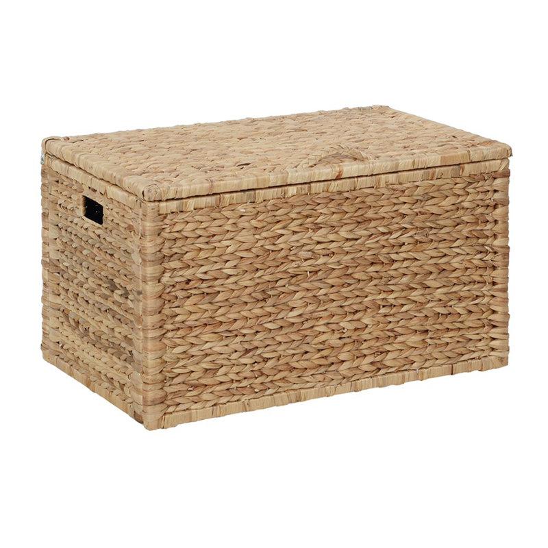 Wayfair Ved Heavy-duty Water Hyacinth Wicker Storage Trunk With Metal Frame