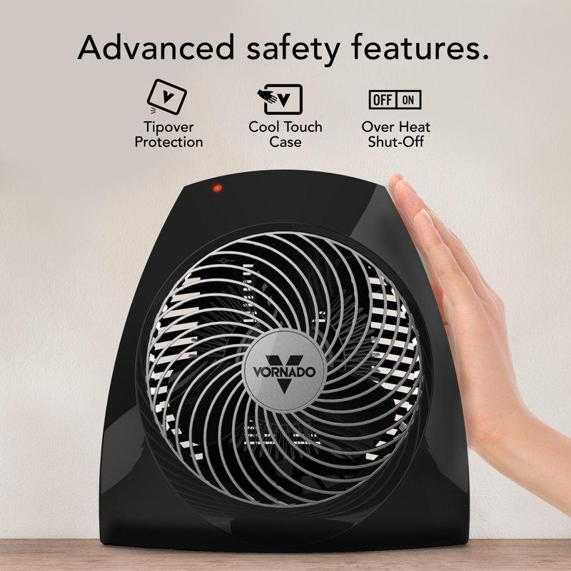 Wayfair VH240 1500 Watt Electric Fan Heater Compact Whole Room Heating With Advanced Safety Features