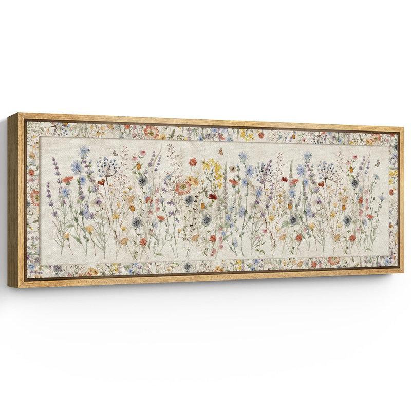 Wayfair Vibrant Wildflower " Charming Wildflower Botanical Modern Art Relax/Calm WarmExtra Large Wall Decor Office "