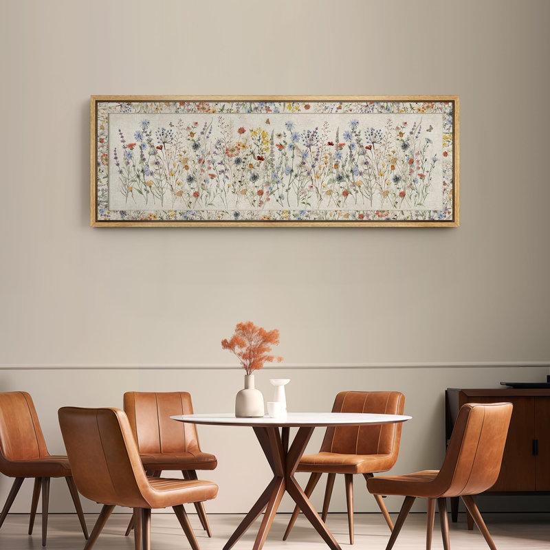 Wayfair Vibrant Wildflower " Charming Wildflower Botanical Modern Art Relax/Calm WarmExtra Large Wall Decor Office "