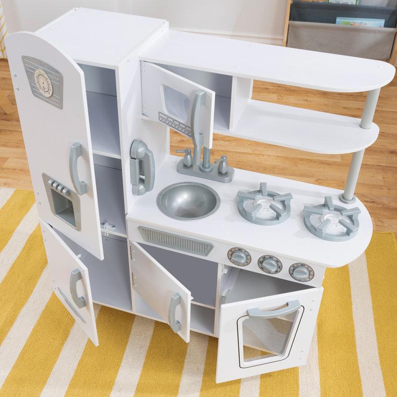 Wayfair Vintage Wooden Play Kitchen With Ice Maker And Play Phone