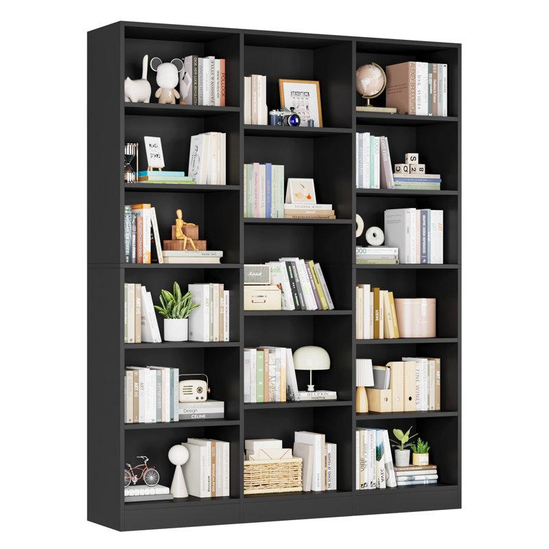 Wayfair Wakil 74"H X 59"W 6-Tier Large Wood Storage Bookcase