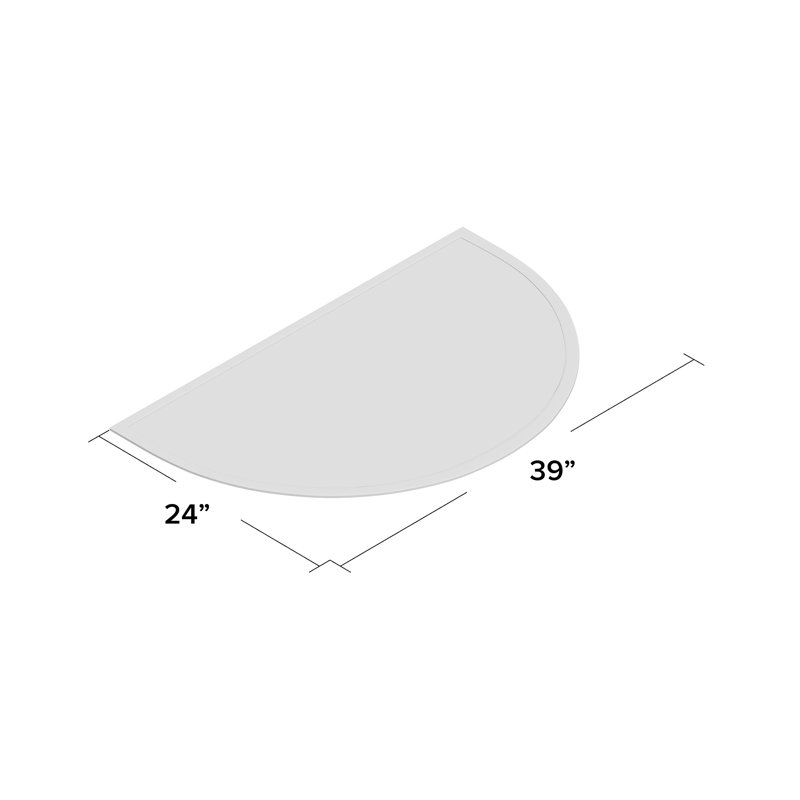 Wayfair WaterHog Boxwood 24 In. X 39 In. Half Round Indoor Outdoor Door Mat