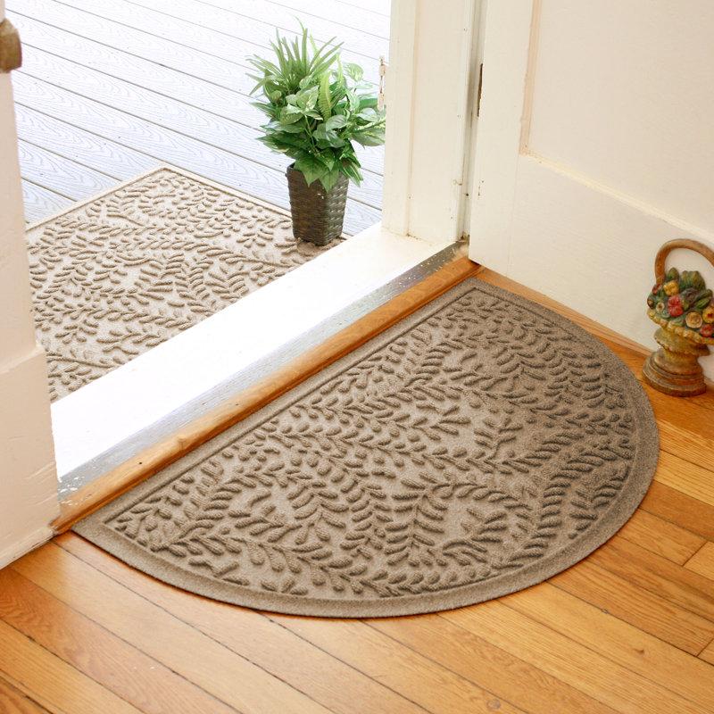 Wayfair WaterHog Boxwood 24 in. x 39 in. Half Round Indoor Outdoor Door Mat