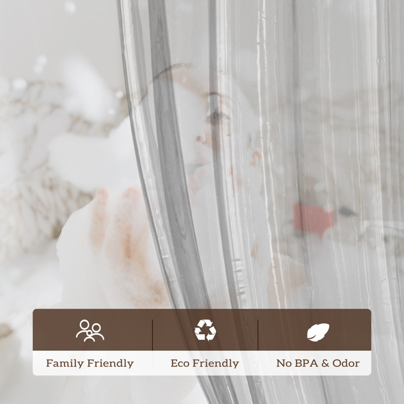 Wayfair Waterproof Lightweight PEVA Single Shower Curtain Liner