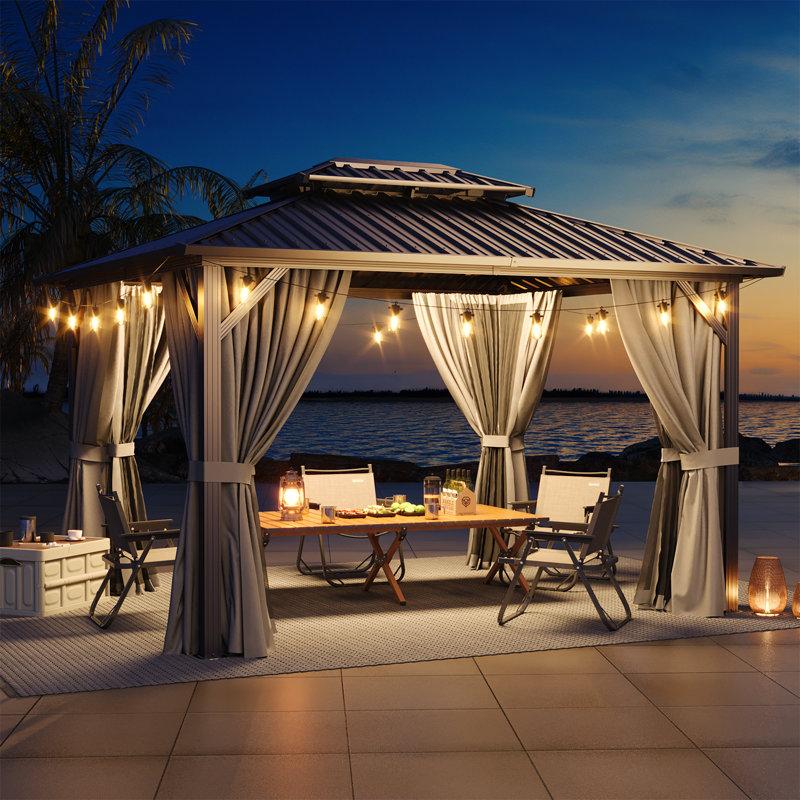 Wayfair 12 Ft. W X 10 Ft. D Aluminum Patio Gazebo