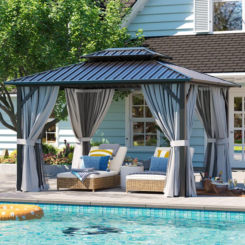 Wayfair 12 Ft. W x 10 Ft. D Aluminum Patio Gazebo