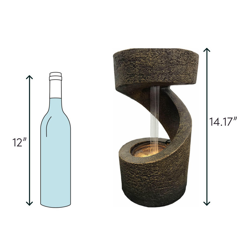 Wayfair 14" Wooden Fountain With LED
