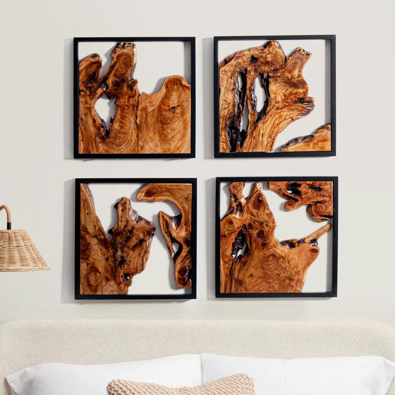 Wayfair 2 Pieces Rustic Cedar Wood Wall Decor