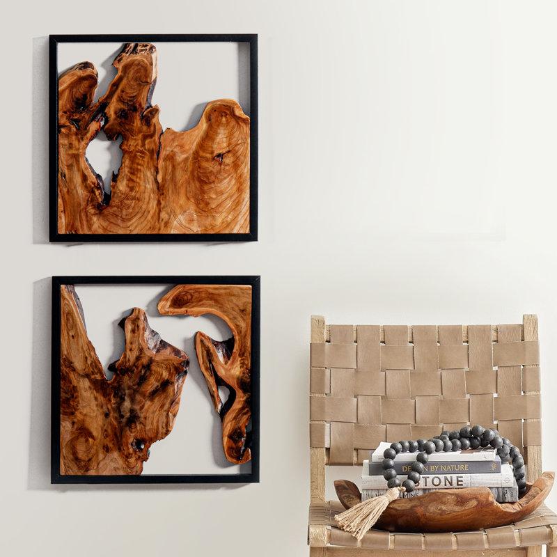 Wayfair 2 Pieces Rustic Cedar Wood Wall Decor