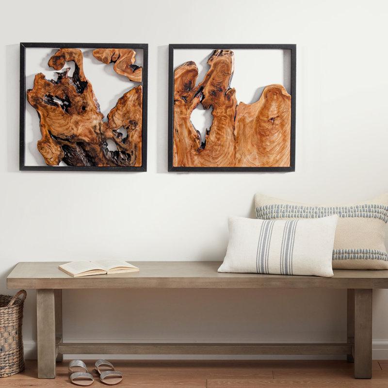 Wayfair 2 Pieces Rustic Cedar Wood Wall Decor