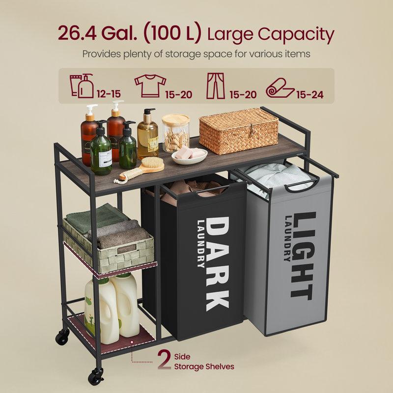 Wayfair 2 Removable With Shelves Laundry Hamper