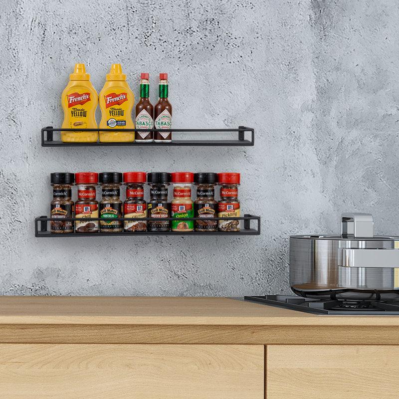 Wayfair 3 Piece Modern Matte Black Spice Rack