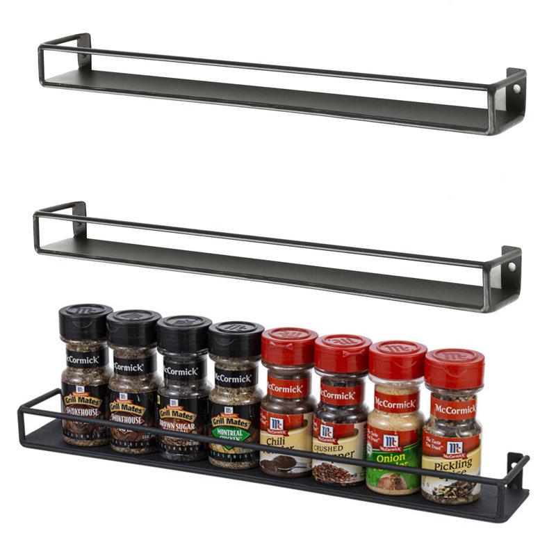 Wayfair 3 Piece Modern Matte Black Spice Rack