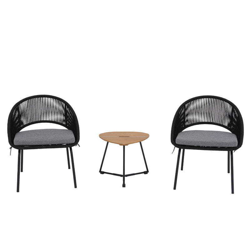 Wayfair 3 Pieces Outdoor Conversation Sets