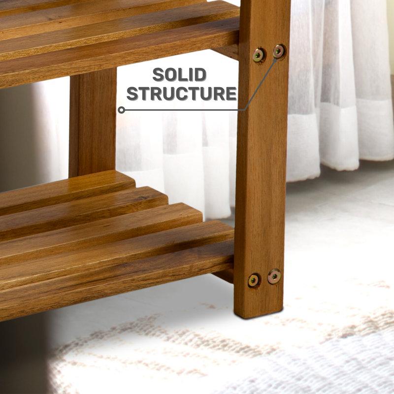 Wayfair 3-Tier Solid Wood Shoe Rack