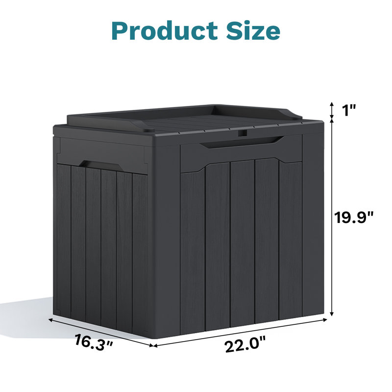 Wayfair 32 Gallons Lockable Resin Deck Box