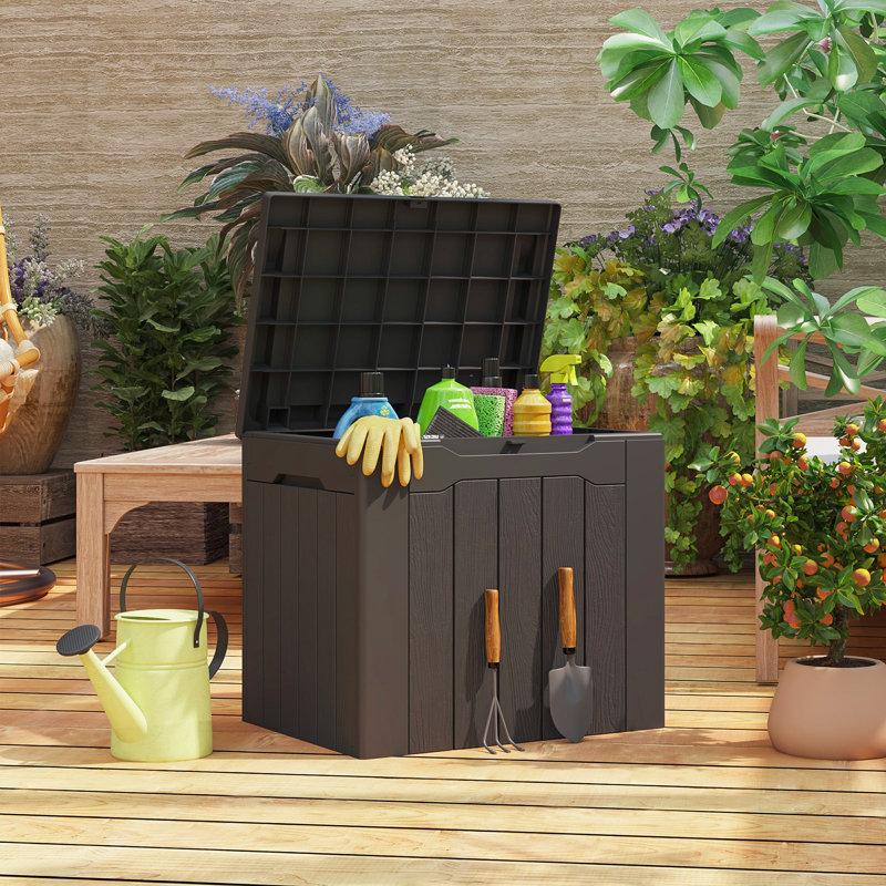 Wayfair 32 Gallons Lockable Resin Deck Box